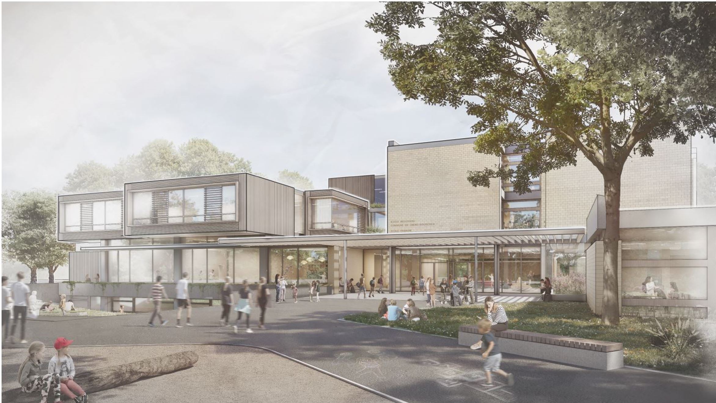 vue extérieure école